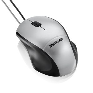 Mini Mouse Multilaser Óptico USB Preto/Prata